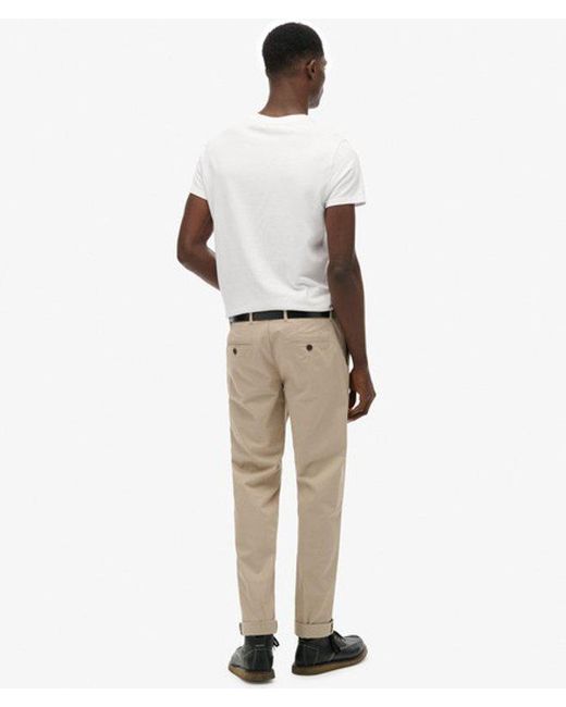 Superdry Premium Regular Chino in het White voor heren