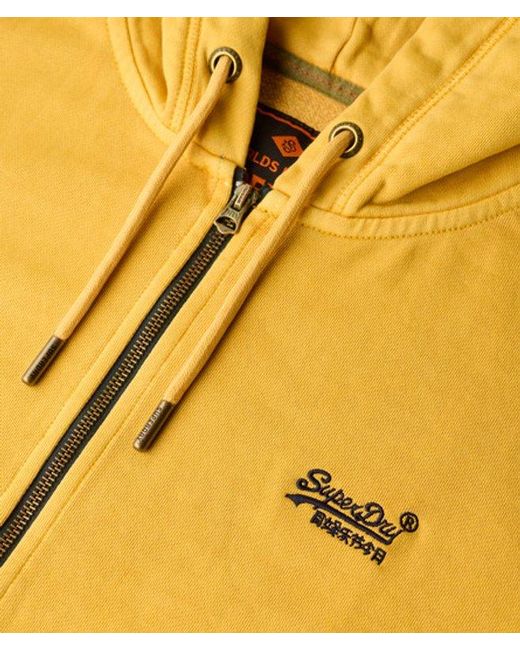 Superdry Metallic Essential Logo Washed Zip Hoodie - Size: Xl for men