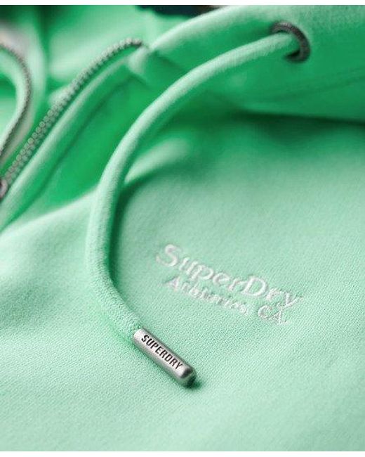 Superdry Green Essential Logo Zip Hoodie