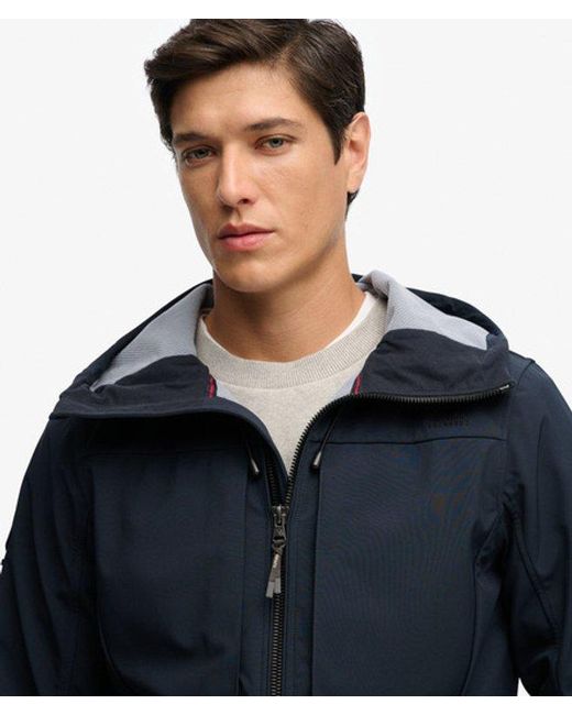Superdry Blue & Co Hooded Softshell Trekker Jacket for men