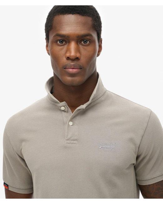 Superdry Gray & Co Vintage Destroy Polo Shirt for men