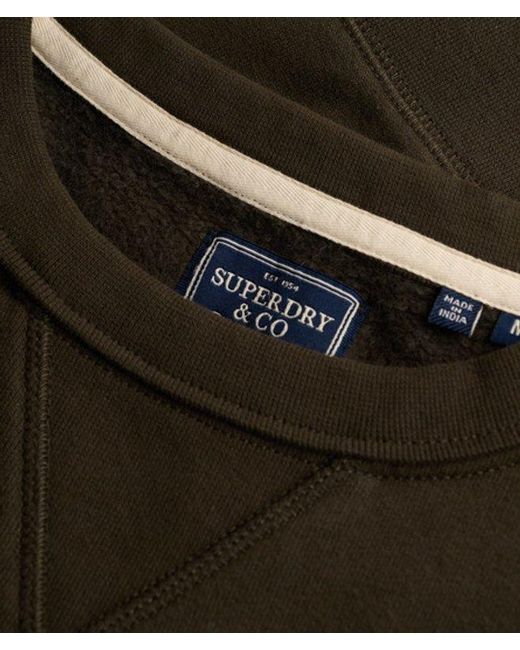 Superdry Black & Co Essential Stacked Logo Crew Sweatshirt for men