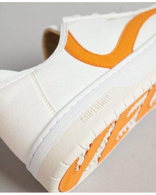 Superdry White Vegan Basket Low Top Trainers for men