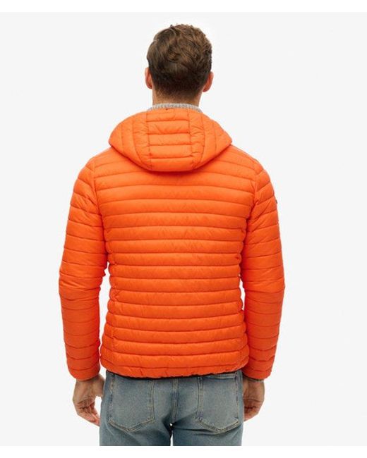 Superdry Orange Hooded Fuji Lite Jacket for men