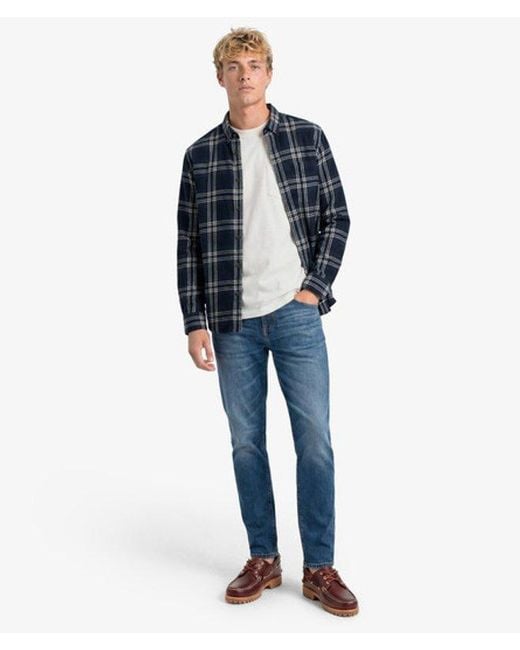 Superdry Blue & Co Long Sleeve Cotton Lumberjack Shirt for men