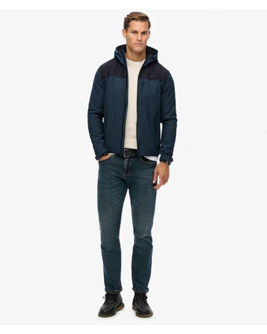 Superdry Blue & Co Hooded Soft Shell Trekker Jacket for men