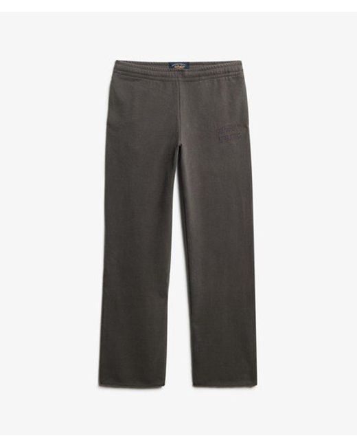 Superdry Gray & Co Athletic Tonal Embroidered Wide Leg joggers