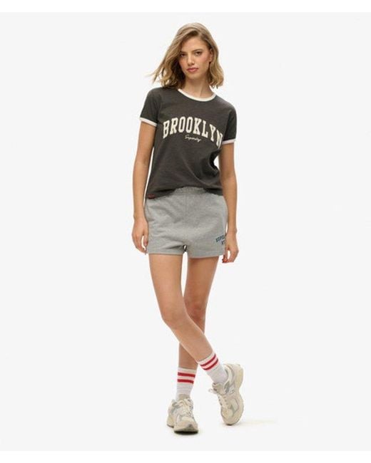 Superdry Gray & Co Athletic Essentials Graphic Shorts