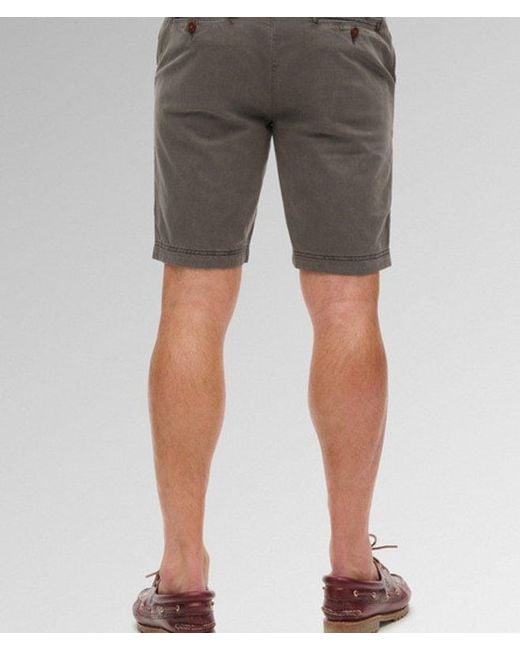 Superdry White Vintage International Shorts Washed for men