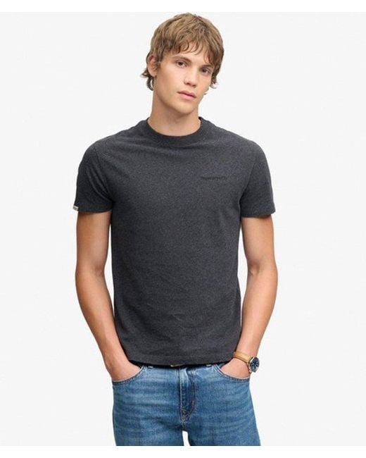 Superdry Gray & Co Essential Company Logo Embroidered T-shirt for men