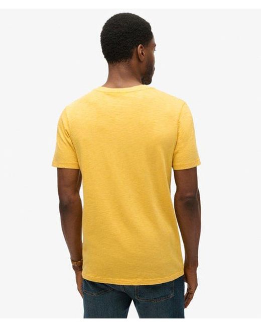 Superdry Yellow & Co V-neck Slub Short Sleeve T-shirt for men