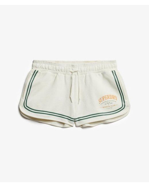 Superdry White Country Club Racer Shorts