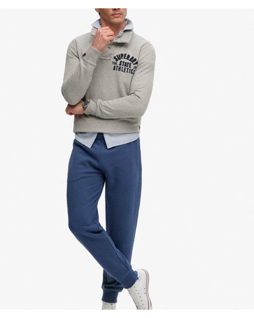 Superdry Blue & Co Essential Logo Half Brushed joggers for men