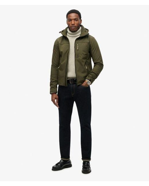 Superdry Green & Co Hooded Soft Shell Trekker Jacket for men