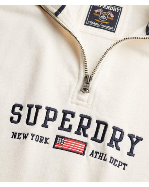 Superdry Natural & Co Athletic Essentials Graphic Half Zip Sweatshirt