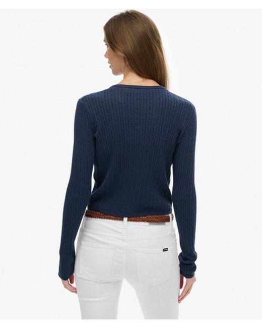 Superdry Microkabelvest in het Blue