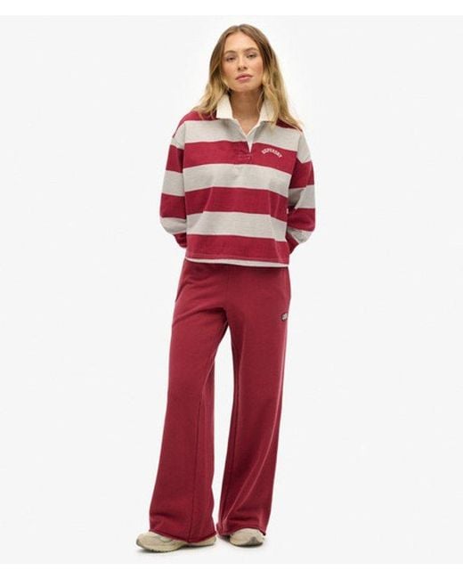 Superdry Athletic Essentials Rechte joggingbroek in het Red