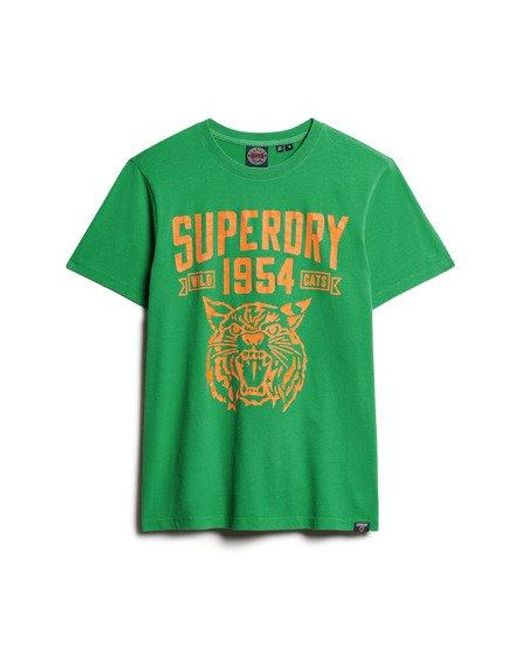 Superdry Green Track & Field Athletic Graphic T-shirt for men