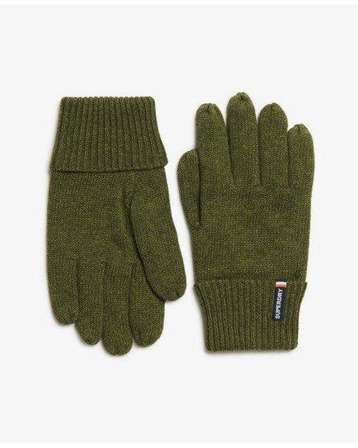Homme Gants En Maille À Logo Essential Taille: 1Taille Superdry pour homme en coloris Green