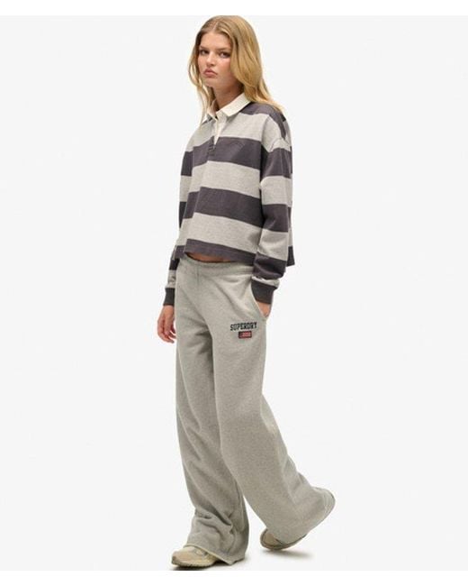 Superdry Athletic Essentials joggingbroek Met Wijde Pijpen in het White