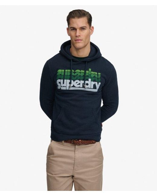 Superdry Blue & Co Stacked Hoodie for men