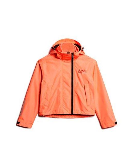 Veste à capuche brodée sd windbreaker Superdry en coloris Orange