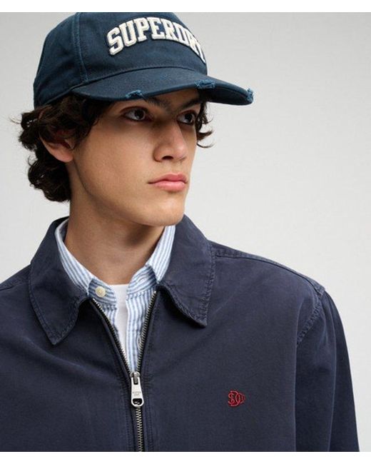 Superdry Blue Lightweight Preppy Harrington Jacket for men