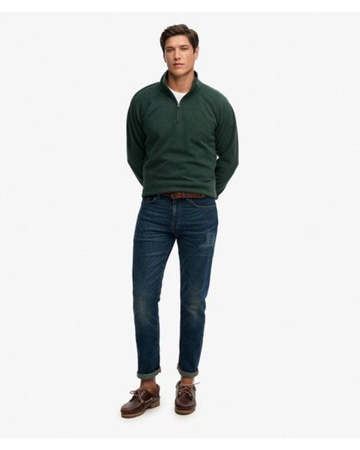 Homme Pull À Logo, Col Tunisien Et Manches Raglan Essential Taille Superdry pour homme en coloris Green