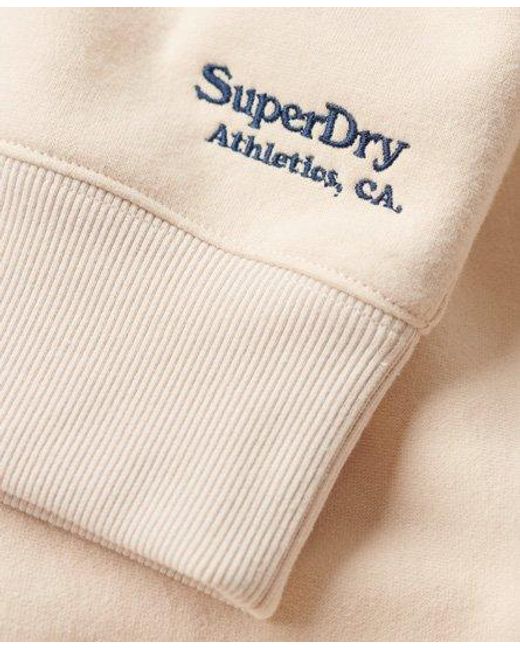 Superdry Blue Essential Logo Relaxed Fit Sweatshirt Cream