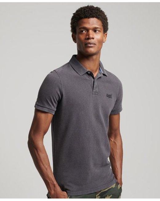 Superdry Organic Cotton Vintage Destroyed Pique Polo Shirt for Men | Lyst