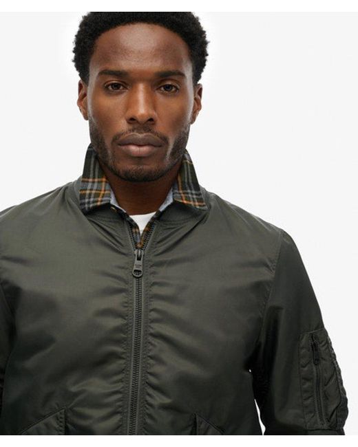 Superdry Gray Merchant Ma1 Bomber Jacket for men