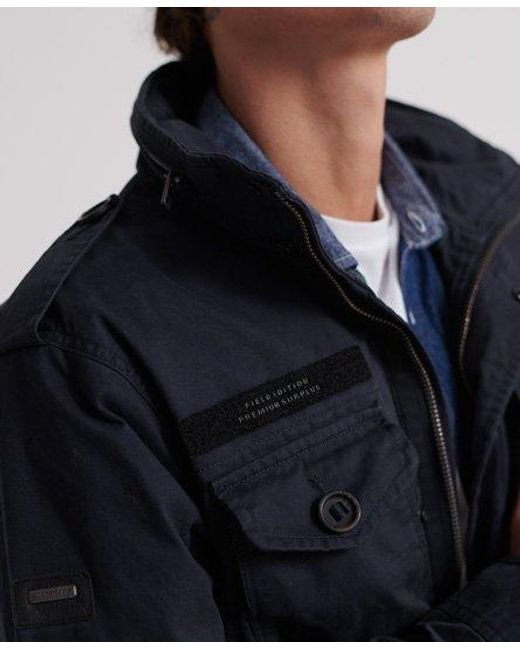 Superdry Blue Rookie Field Jacket Vulcan for men
