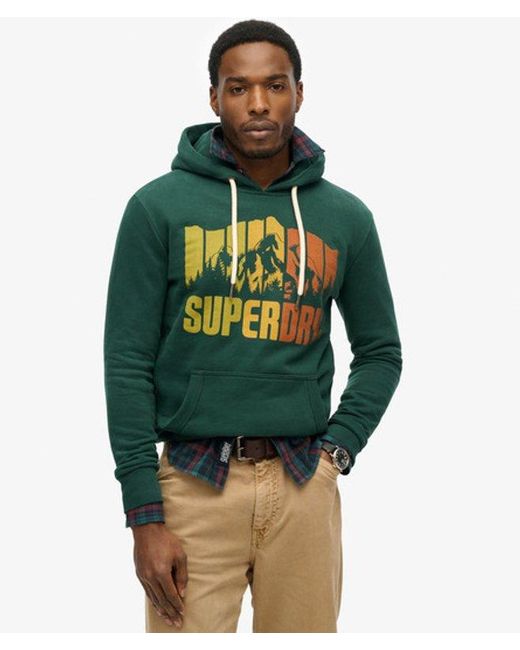Superdry Green & Co Mountain Rainbow Hoodie for men