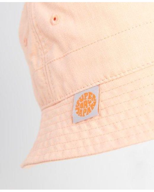 Superdry Blue Bucket Hat Chalky Coral