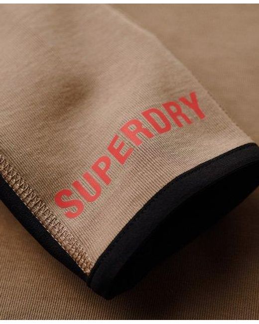 Superdry Brown Code Tech Relaxed Hoodie