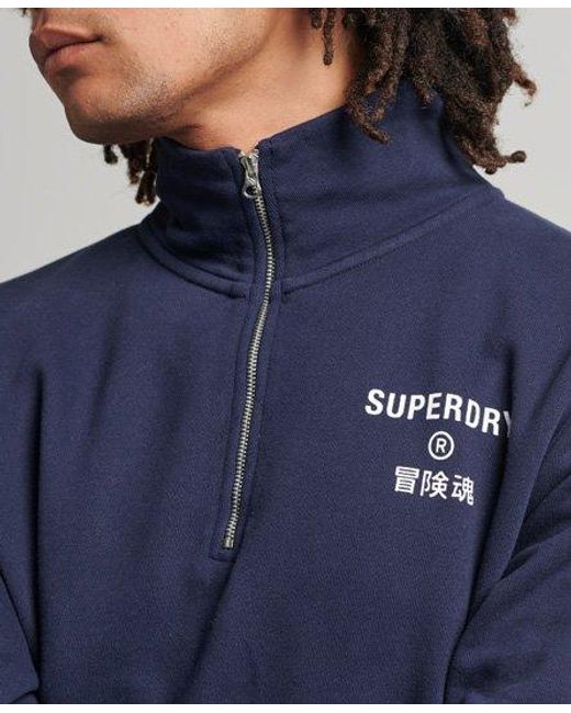 Superdry Blue Code Core Sport Half-Zip Sweatshirt Rich for men