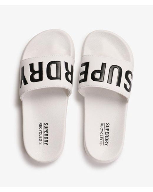 Superdry Code Core Badslippers in het White