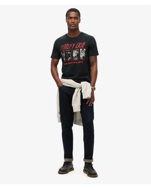 Superdry Black & Co Mötley Crüe X & Co Limited Edition T-shirt for men