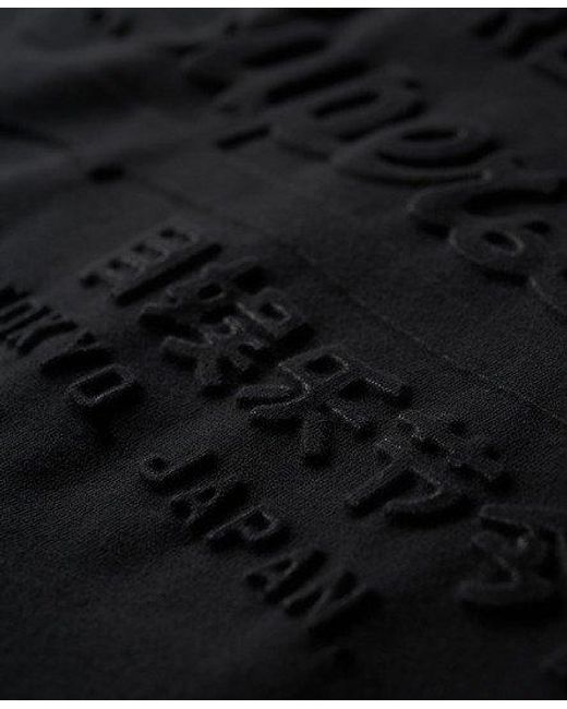 Superdry Black Embossed Vintage Logo T-shirt for men