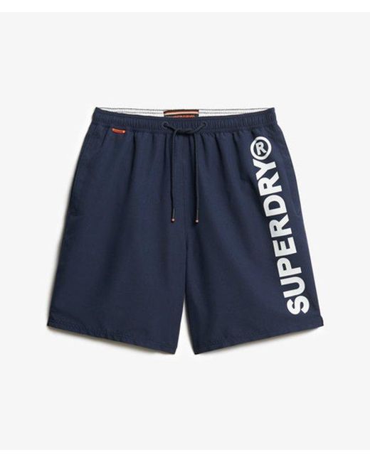 Superdry Blue & Co Sport Graphic 17-inch Swim Shorts for men
