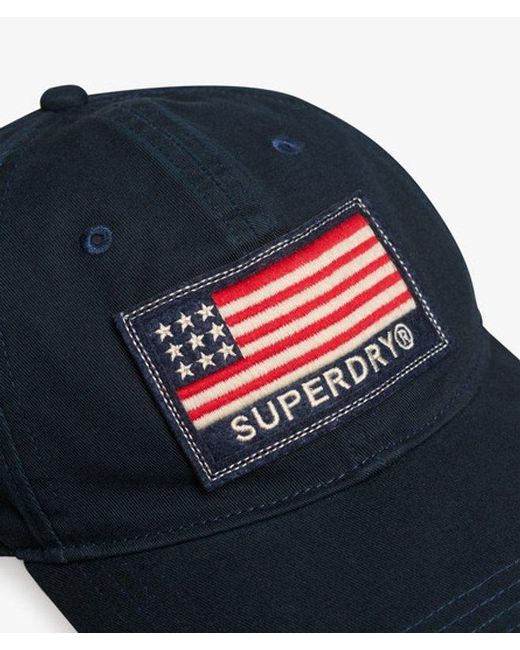 Superdry Patched Baseballpet in het Blue
