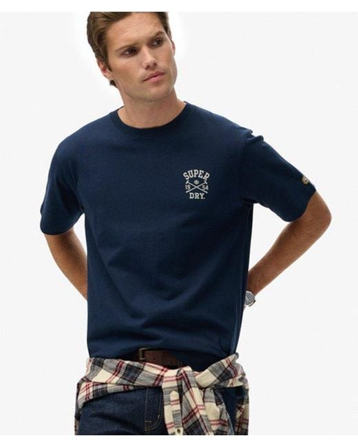 Superdry Blue & Co Athletic Club T-shirt for men