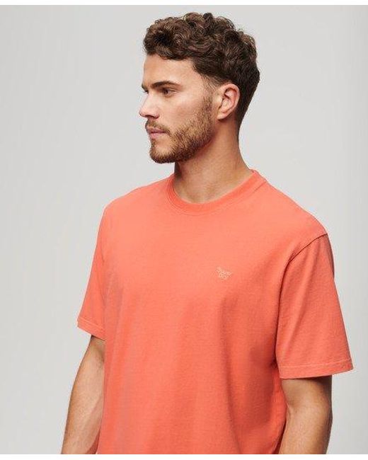 Superdry Orange Vintage Washed T-shirt for men
