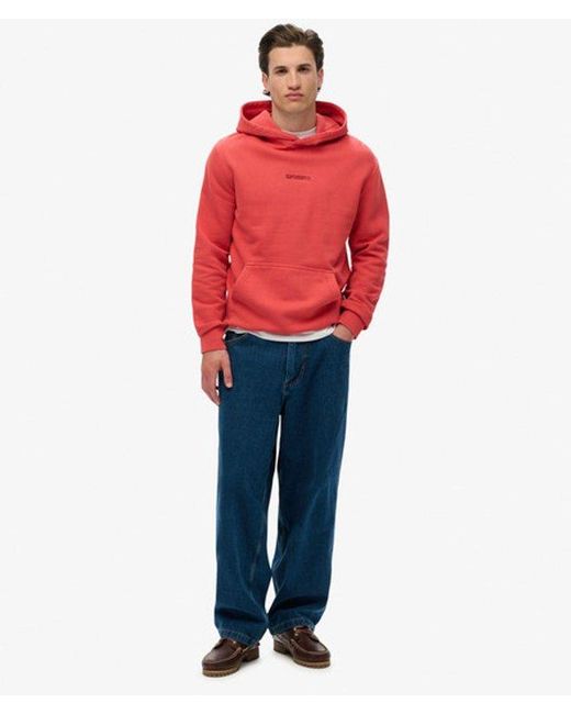 Superdry Red & Co Micro Logo Hoodie for men