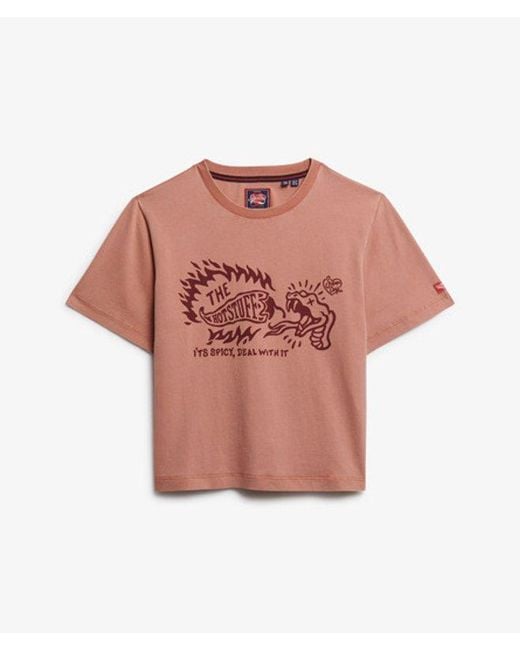 Superdry Brown & Co Roadside Trade Relaxed T-shirt