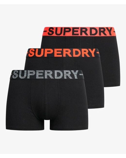 Superdry Triopak Slips in het White voor heren