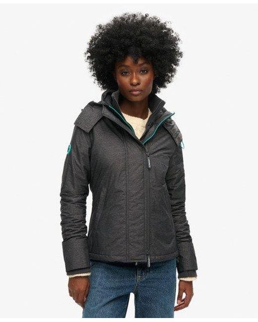 Superdry Pop Zip Hooded Arctic Sd windcheater Jacket in Black Lyst UK