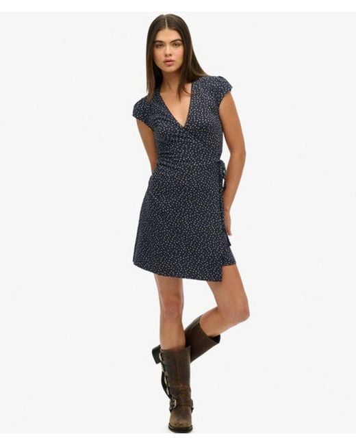 Superdry Blue & Co Athletic Essentials Wrap Dress