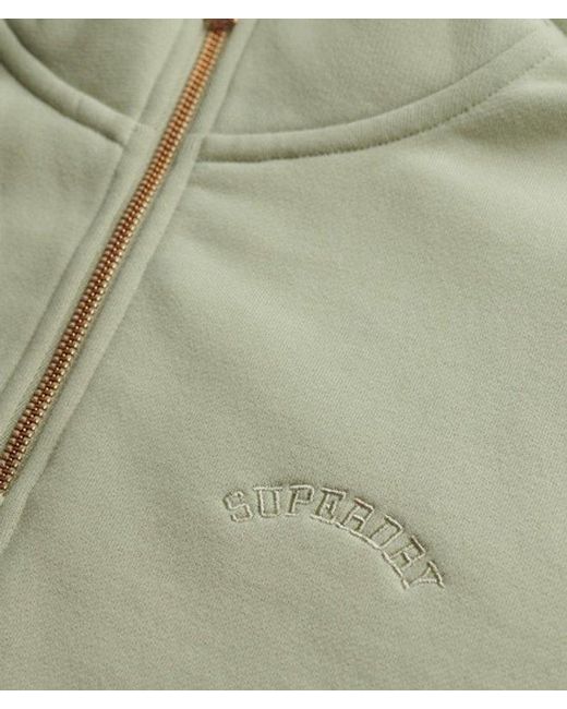 Superdry Green & Co Essential Logo Embroidered Half Zip Jumper
