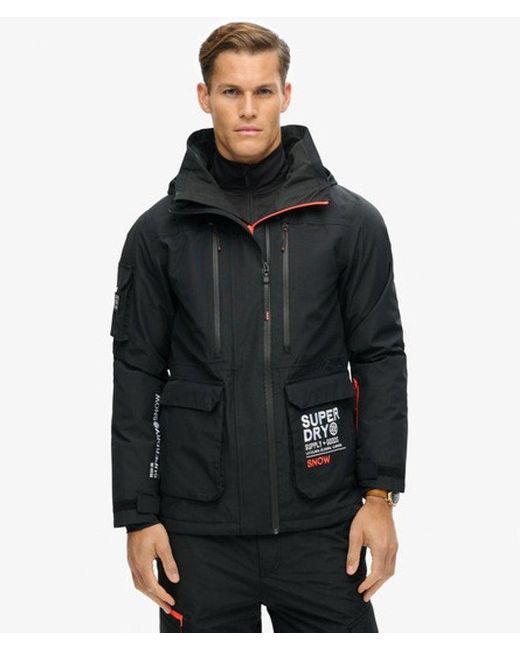 Superdry Black & Co Ski Ultimate Rescue Jacket for men